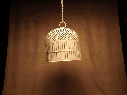 Industrial white iron ceiling lamp holder