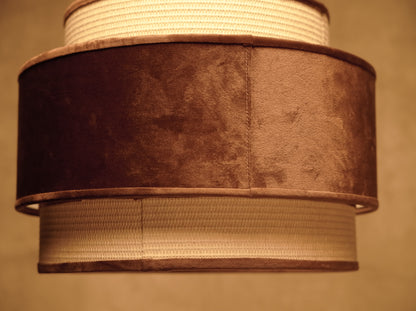 Ceiling lamp in velvet and fiber