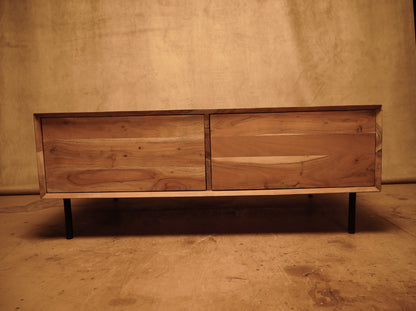 Minimalist TV table in modern style Acacia wood