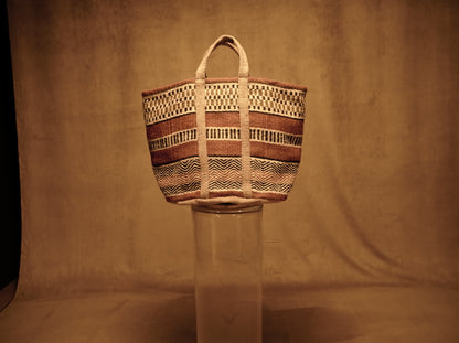 Basket flowerpot bag type Kilim fabric and jute - various models