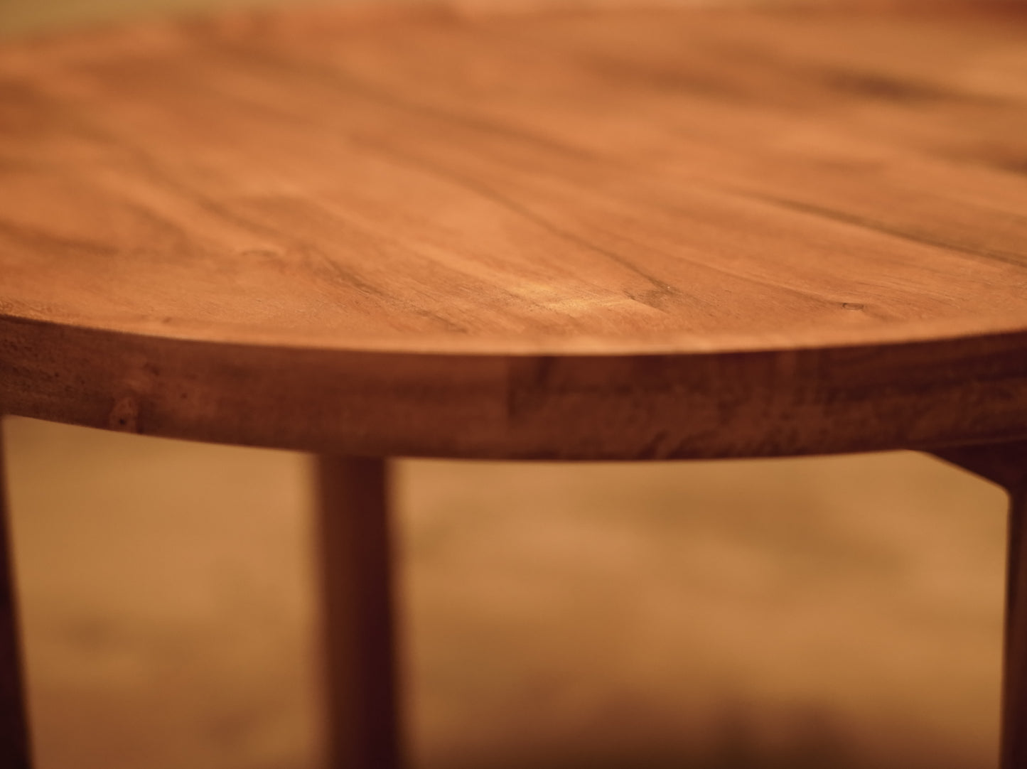 Natural Acacia Wood Side Table 55x40 cm