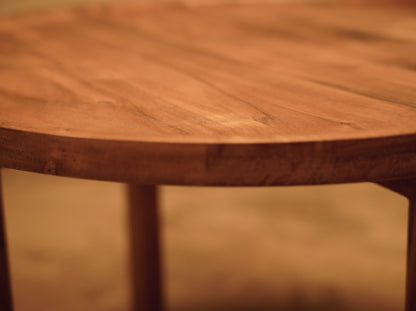 Natural Acacia Wood Side Table 55x40 cm