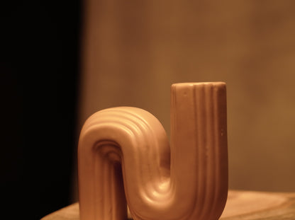 Abstract Ceramic Candle Holder