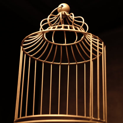 Decorative cage with antique gold finish