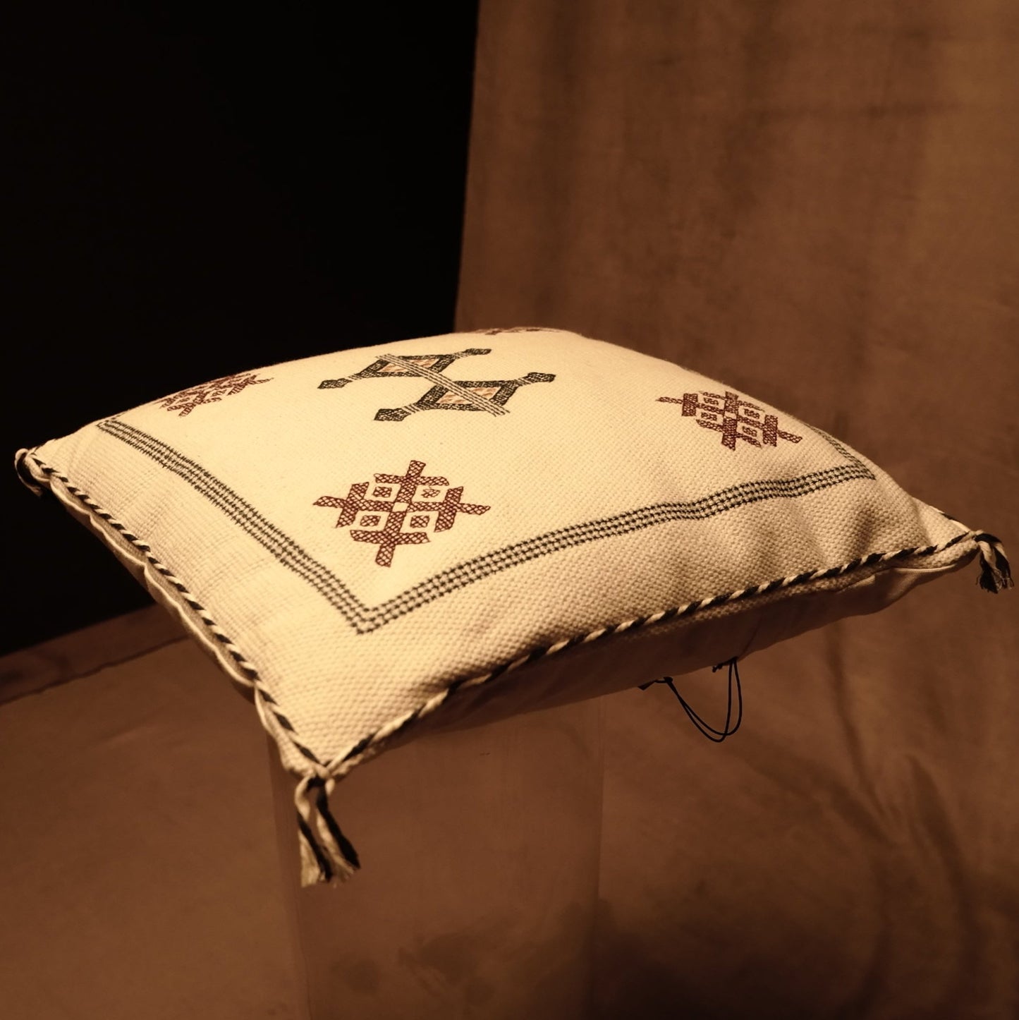 Ethnic Style Embroidered Cotton Cushion