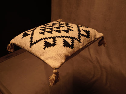 Cotton Cushion with Geometric Design