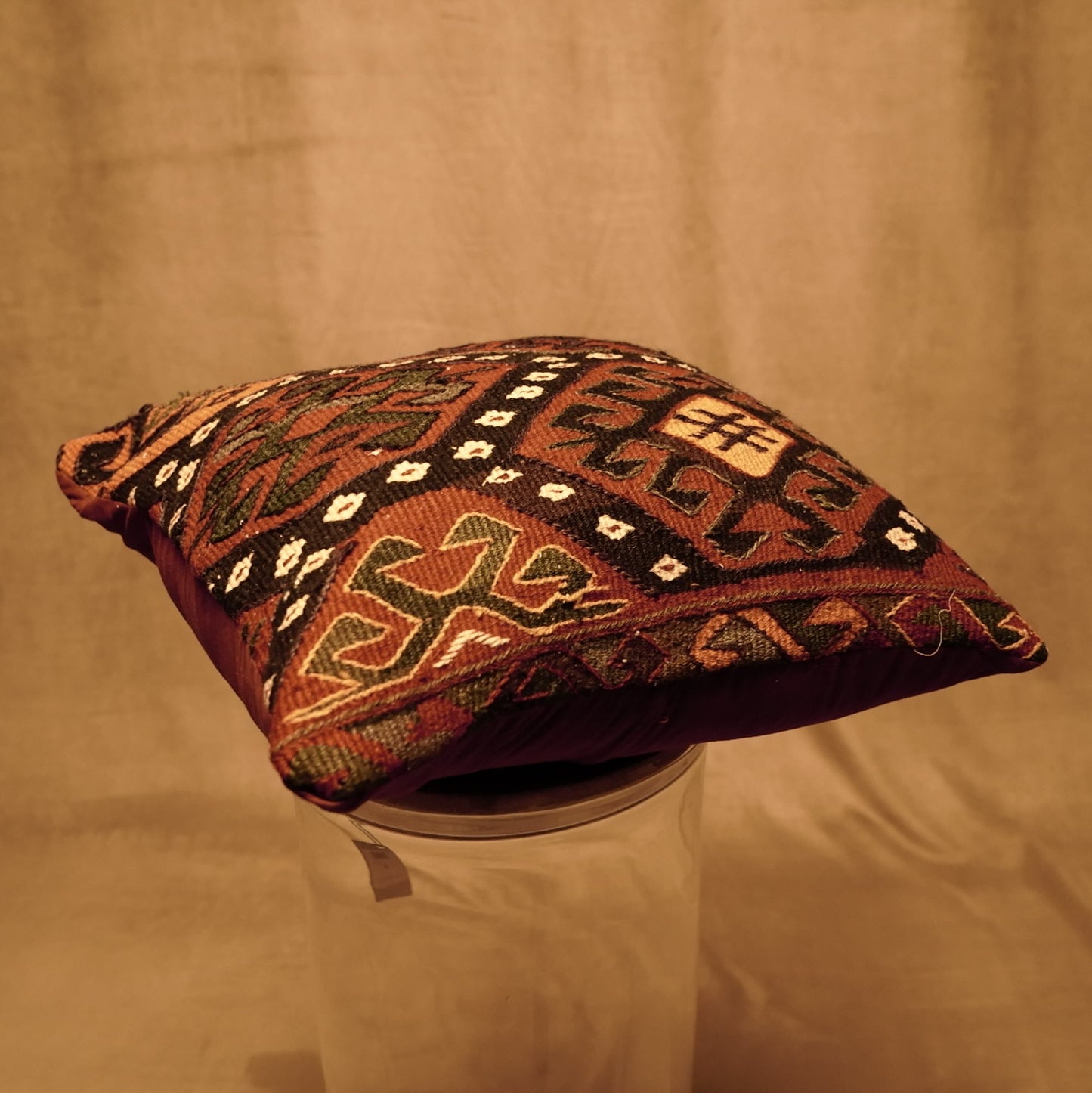 Azerbaijan Tribal Design Wool Kilim Cushion