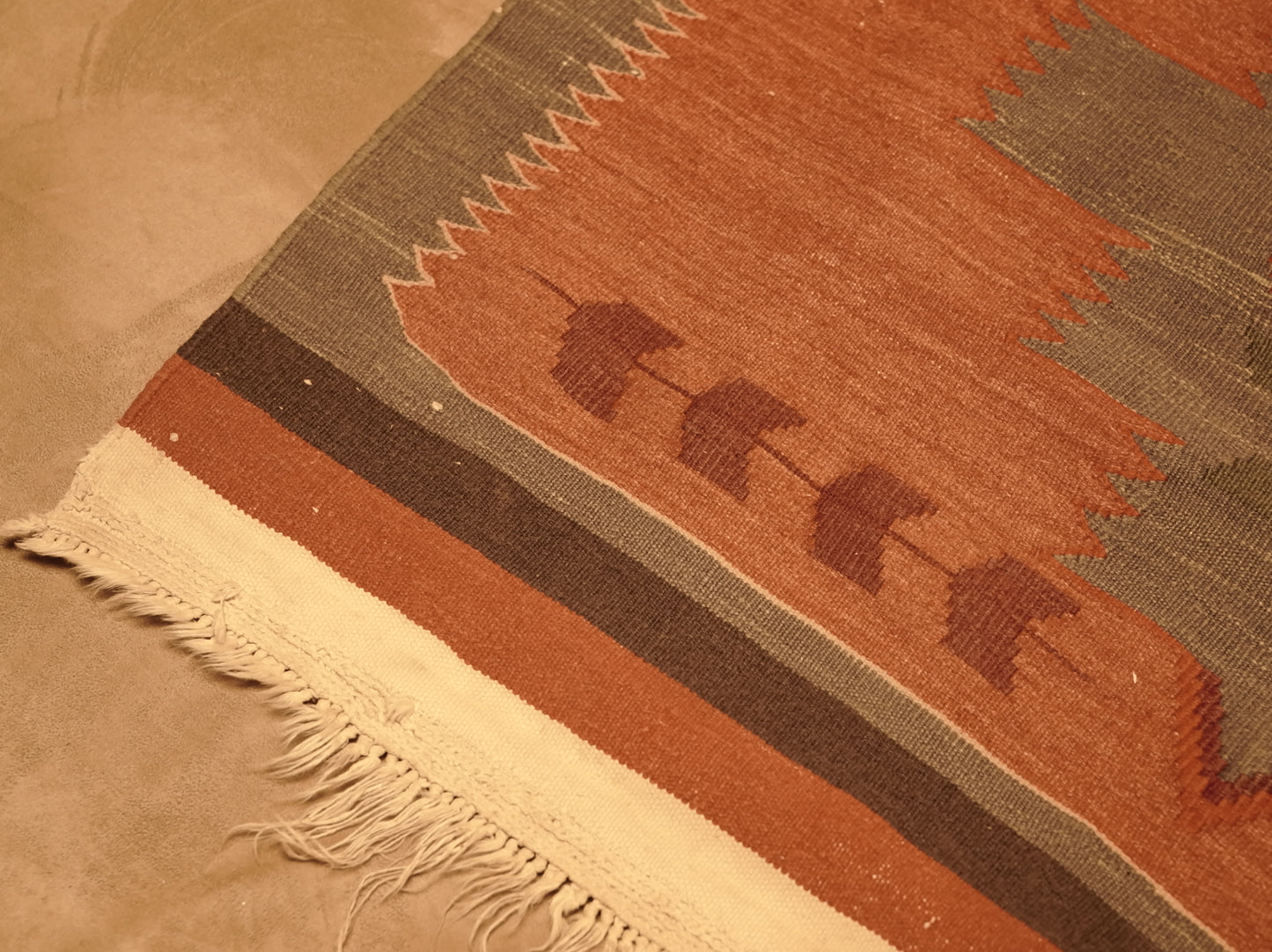 Alfombra Kilim Vintage de Lana – Hecha a Mano en Azerbaijan