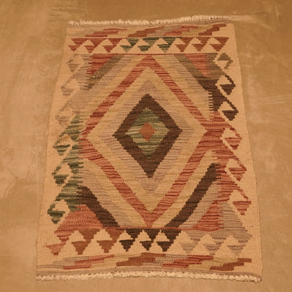 Handmade Camel Hair Kilim Rug from Azerbaijan