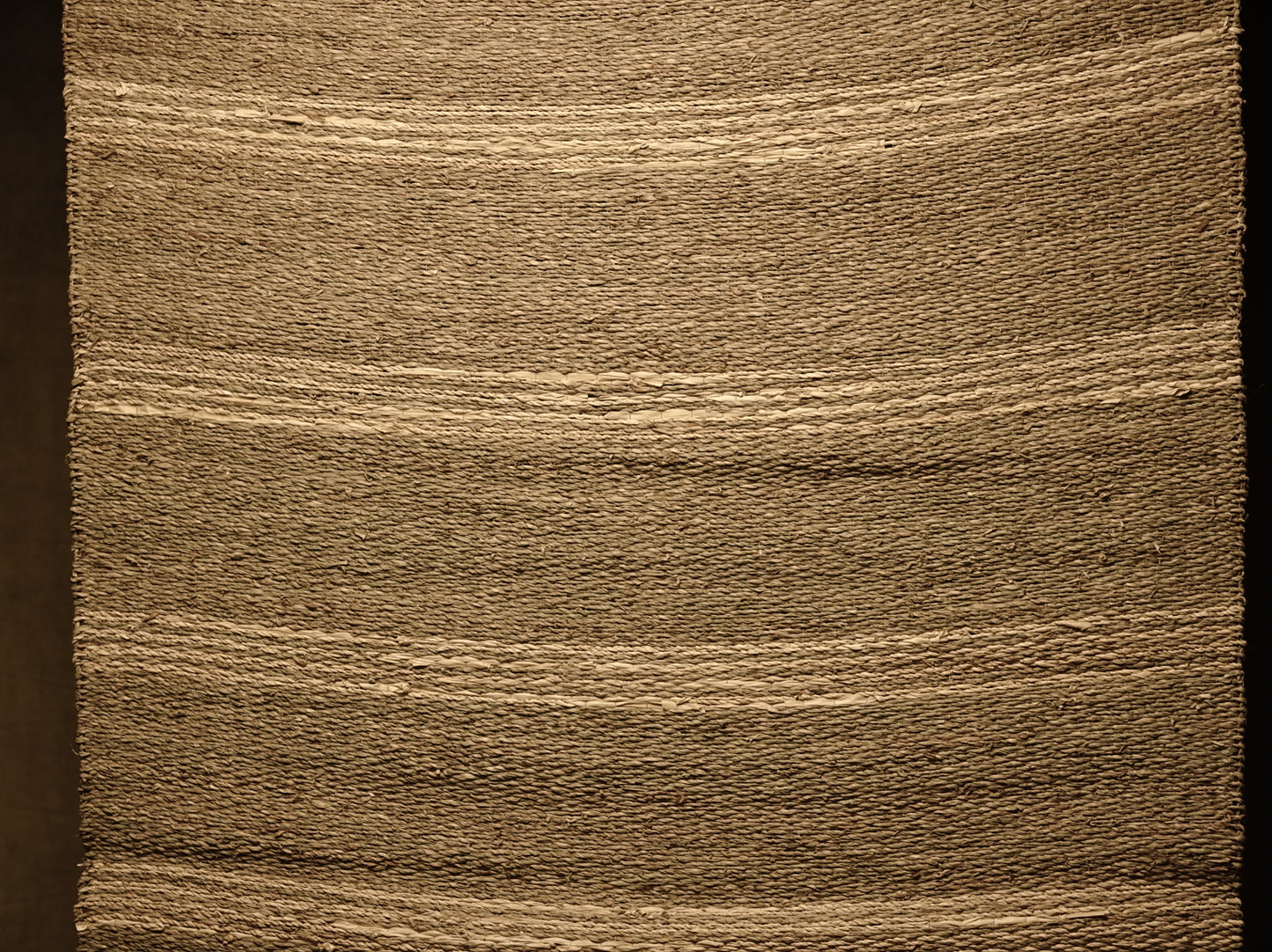 Natural Jute Rug with Beige Stripes