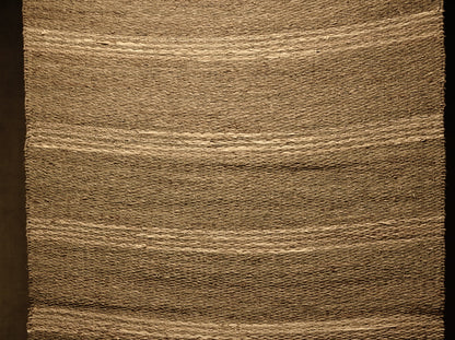 Natural Jute Rug with Beige Stripes