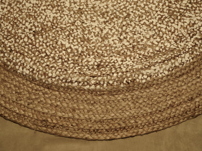 Natural Round Jute Rug Ø120 cm, Boho-Rustic Style