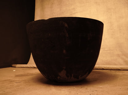 Volcanic Porous Stone Pot Ø70 cm, Ethnic Handcrafted Style