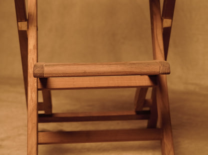 Pergolettac Folding Bar Stool in Natural Teak - French Design by Les Jardins