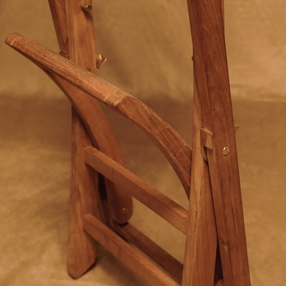 Pergolettac Folding Bar Stool in Natural Teak - French Design by Les Jardins