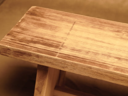 Pawlonia Wooden Bench - Natural Rustic Style