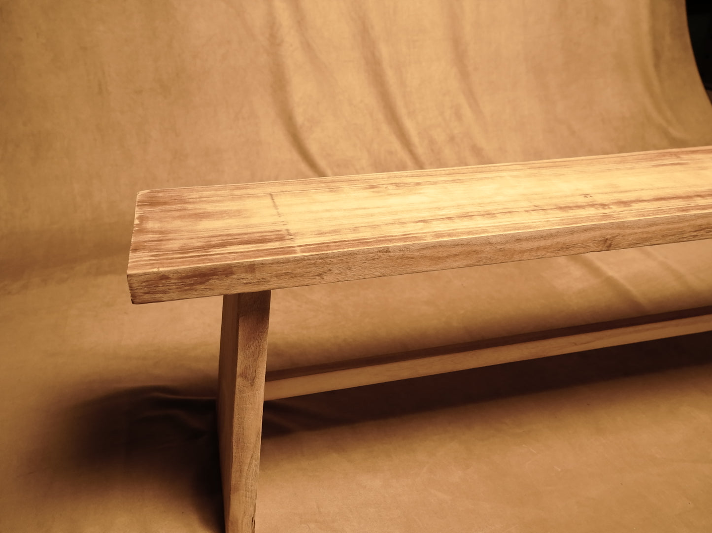 Pawlonia Wooden Bench - Natural Rustic Style