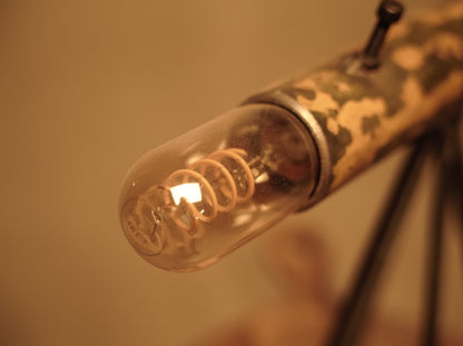 Industrielle Lampe aus Schmiedeeisen im Vintage-Stil – Serie „Insekten“.