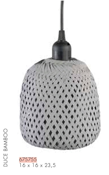 Japandi style Gray Bamboo ceiling lamp