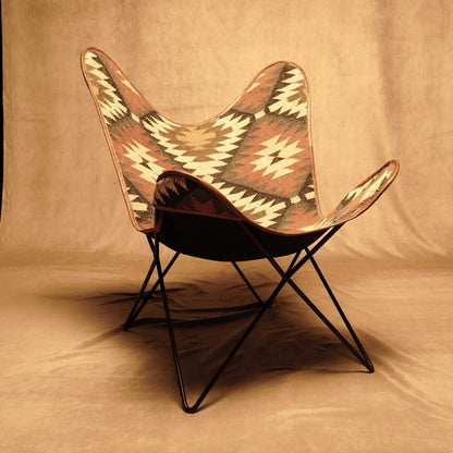 BFK Butterfly Chair aus geflochtener Wolle und Leder – Esyilo Kilim Boho