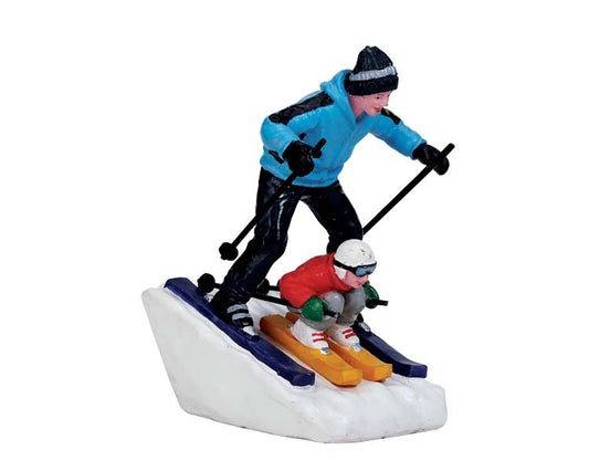 Weihnachtsfigur der Skifahrer