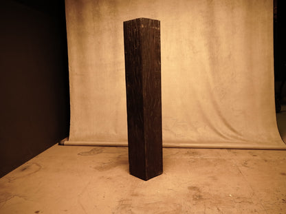 Rustic black wooden pedestal