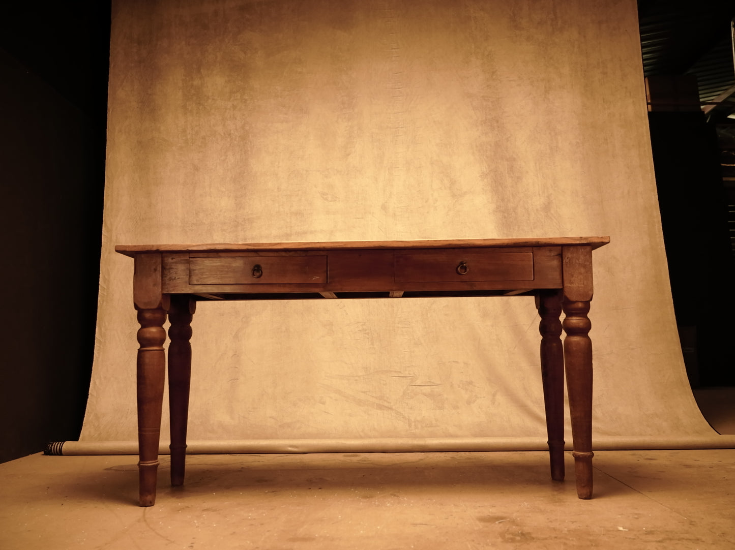 Rustic wooden desk hall 140x40cm