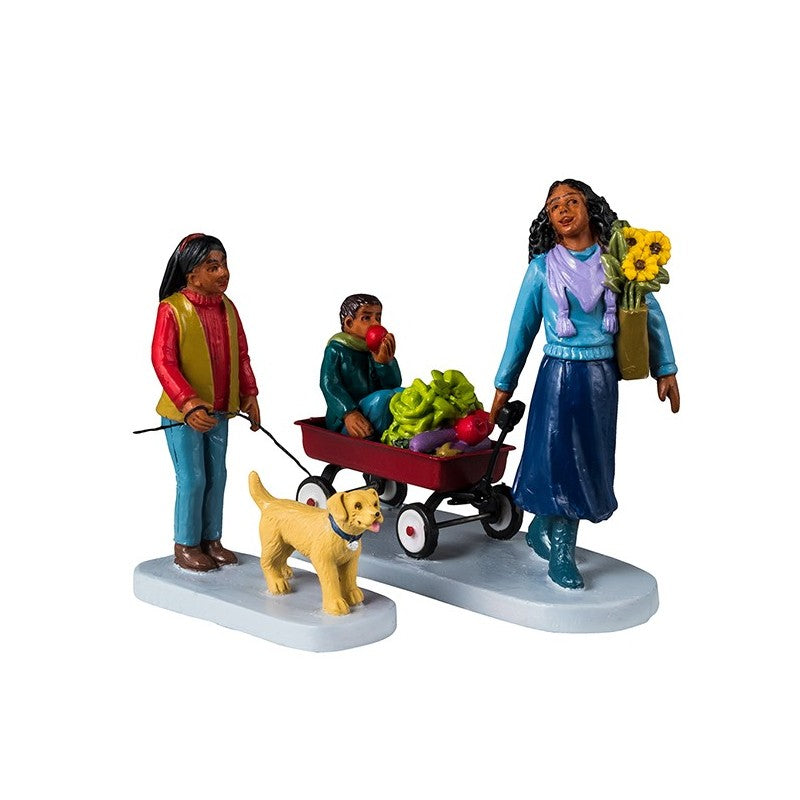 Figuras navideñas Mercado de agricultores el sábado