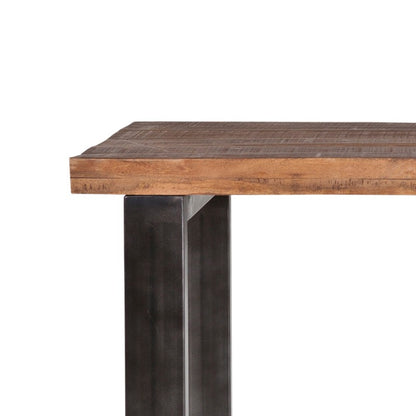 Mesa de centro 120x80 de madera de mango y metal estilo nórdico núm. 10