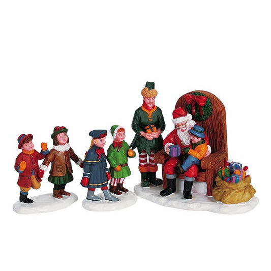 Figuras navideñas Visitando a Santa