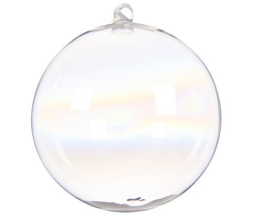 Transparente Weihnachtskugel aus Glas, Durchmesser 8,00 cm