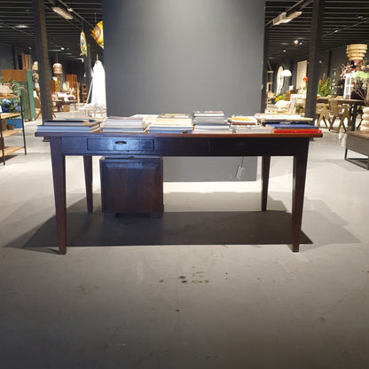 Mesa escritorio de teca antigua estilo colonial 17x100cm núm. 172