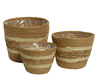 Boho style paper rope planter - in 3 sizes