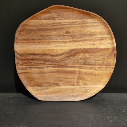 Plato de madera sostenible de acacia FSC num. 96