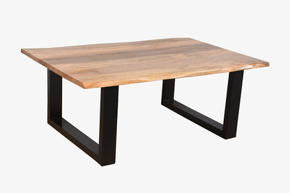 Mesa de centro 120x80 de madera de mango y metal estilo nórdico núm. 10