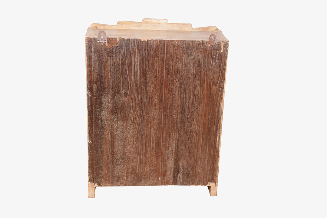 Vitrina de madera antigua beig vintage 51x39cm núm. 12