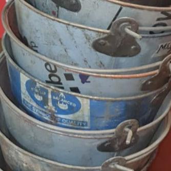 Recycled Metal Bucket - Dairy Bucket Style